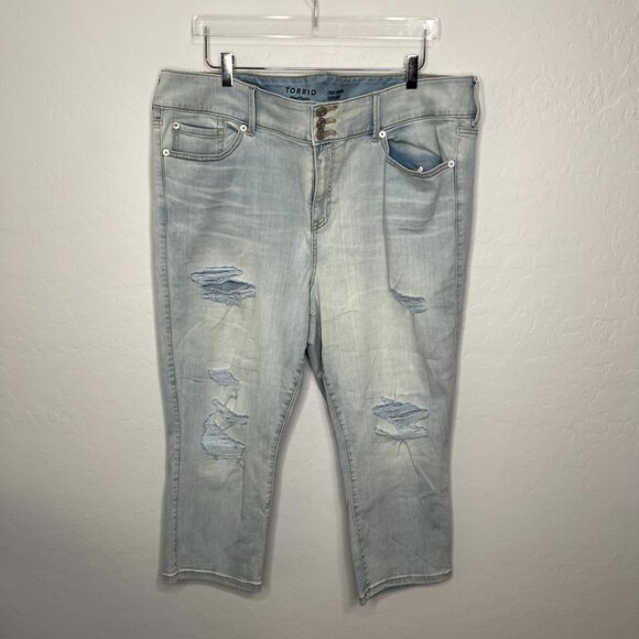 Torrid Crop Jegging Super Soft 3 Button Jeans Size 24 #14 - Picture 1 of 9